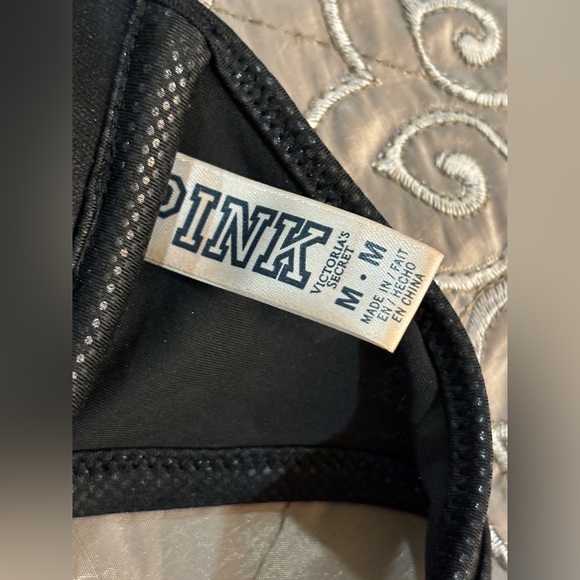 Pink black swim bikini top - Picture 3 of 4